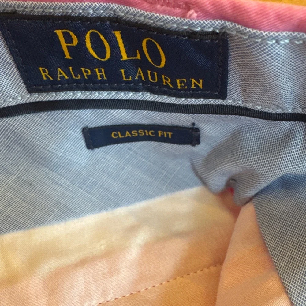 Polo Ralph Lauren Mens Classic Fit Pink Pima Cotton Chino Shorts Size 33 NWT